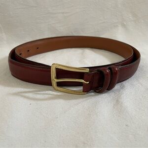 Allen Edmonds Burnished Calf leather brown belt Mens size 44/110